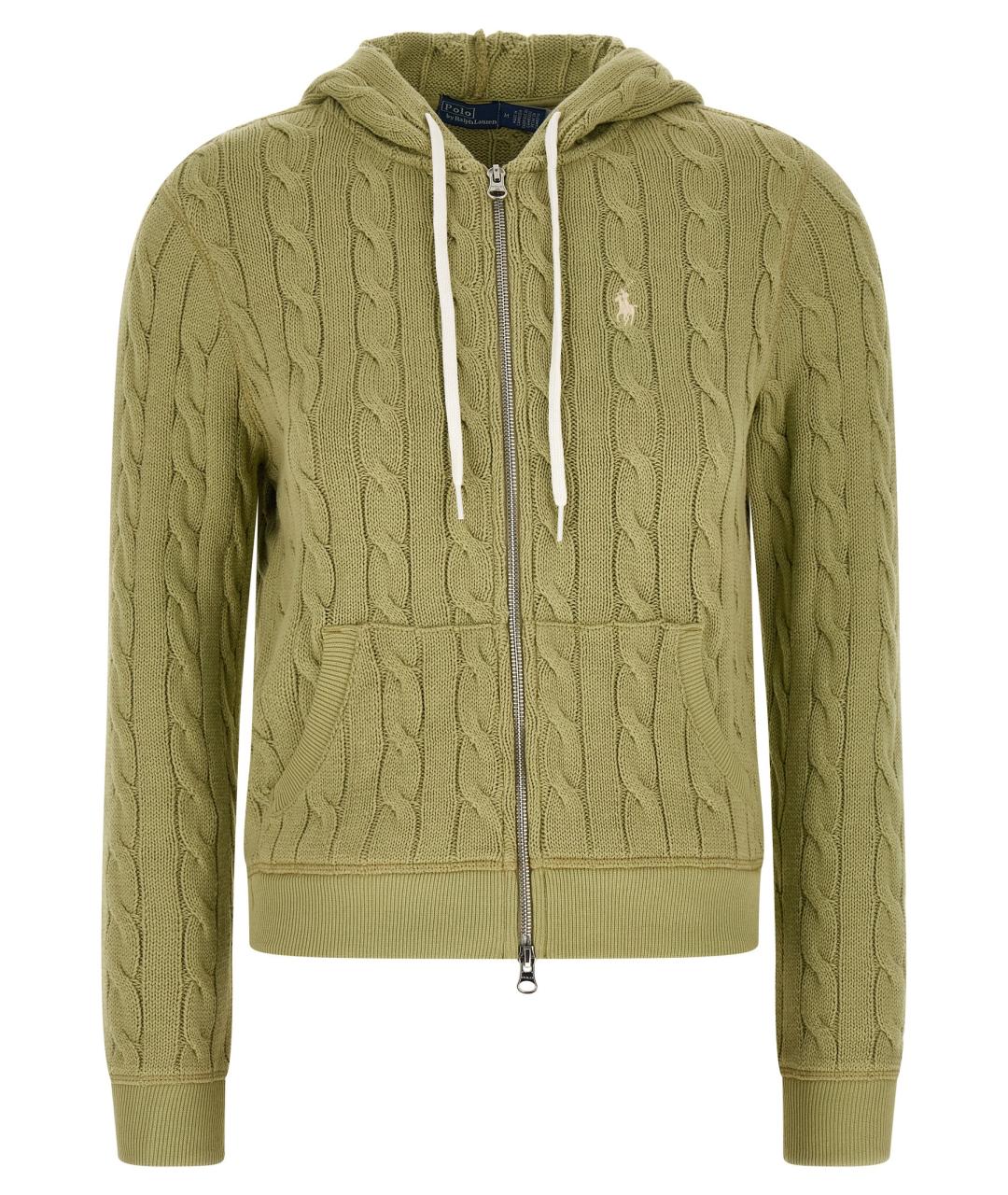 POLO RALPH LAUREN Зеленый хлопковый кардиган, фото 1