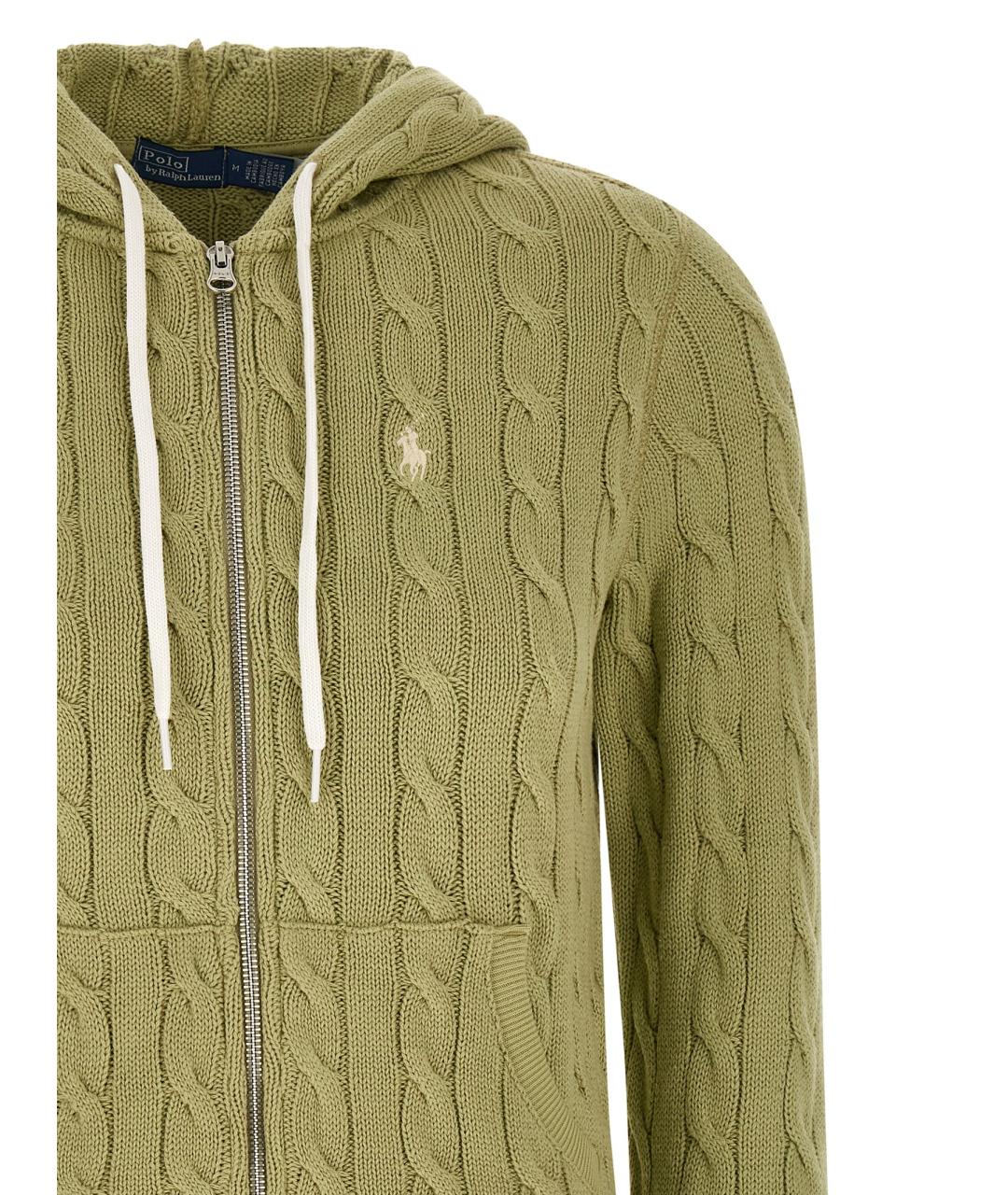 POLO RALPH LAUREN Зеленый хлопковый кардиган, фото 3