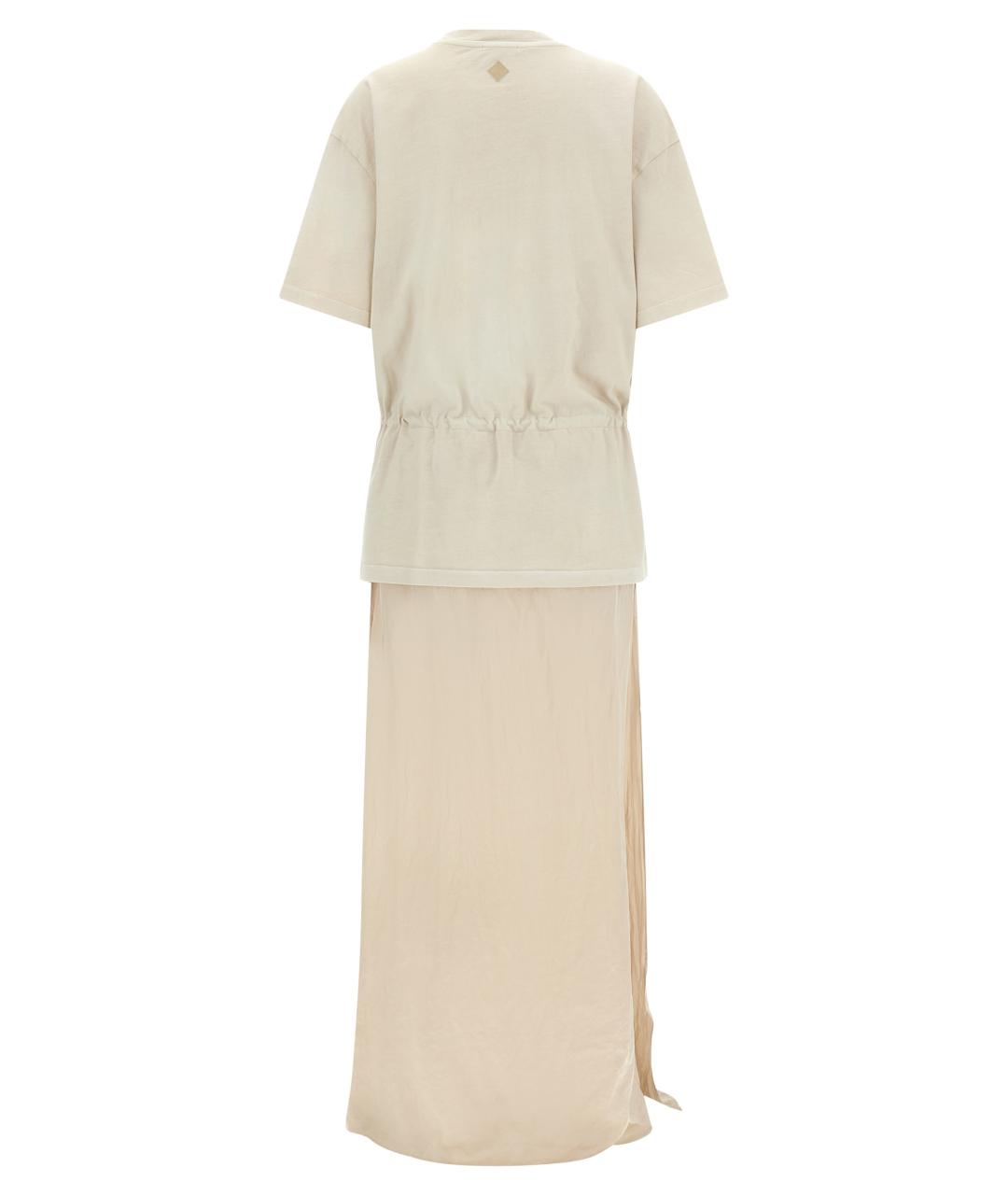 HAIKURE Бежевое хлопковое повседневное платье, фото 2