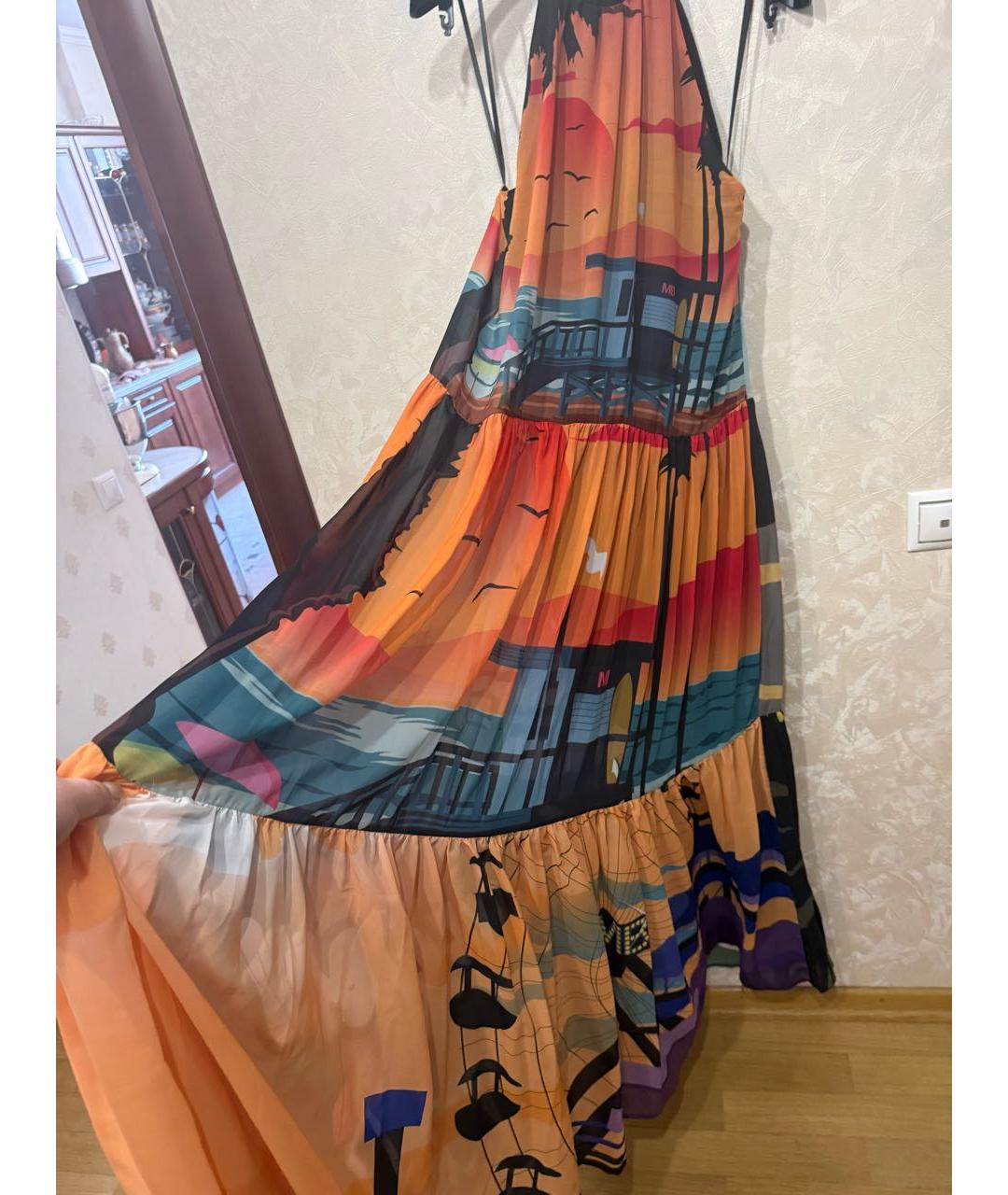 MARCELO BURLON Мульти креповое платье, фото 4