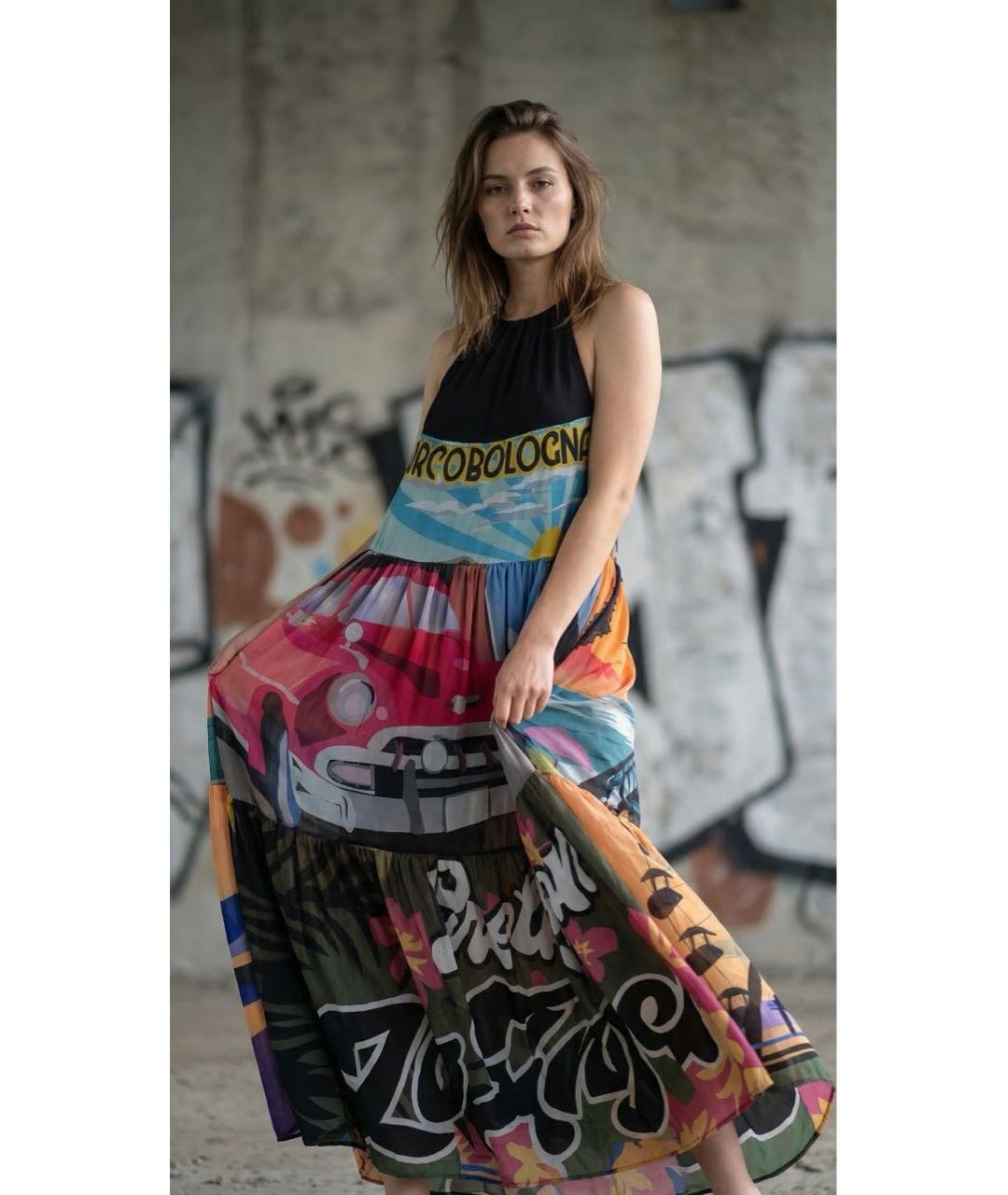 MARCELO BURLON Мульти креповое платье, фото 6