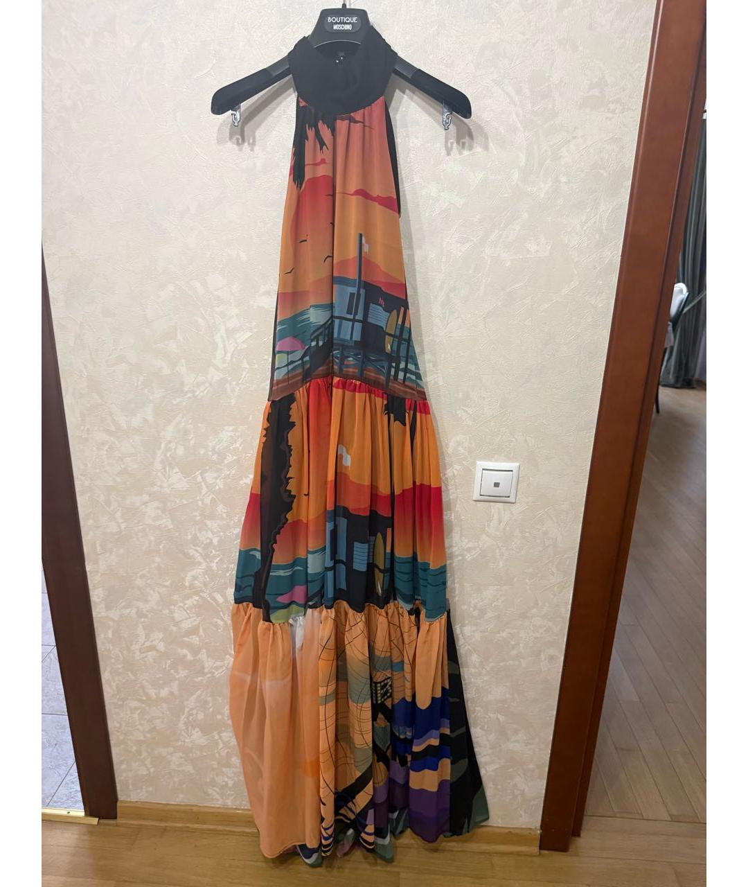 MARCELO BURLON Мульти креповое платье, фото 5