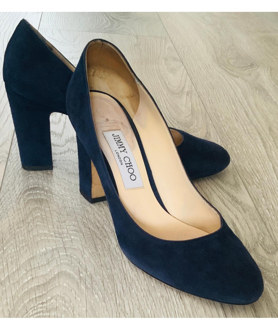 JIMMY CHOO Синие замшевые туфли, фото 2