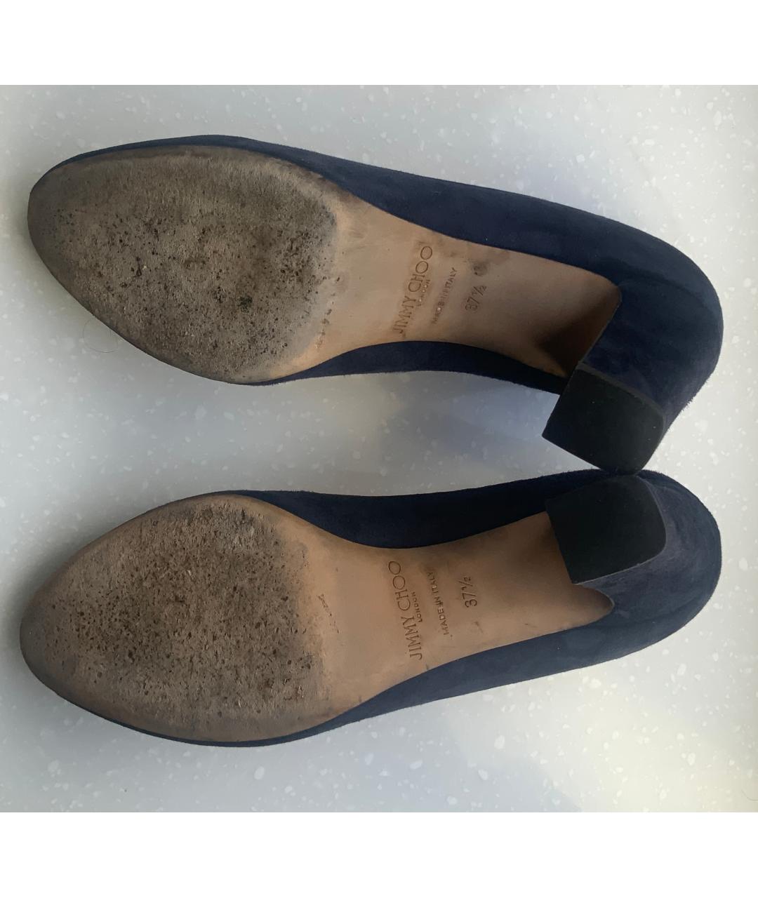 JIMMY CHOO Синие замшевые туфли, фото 5