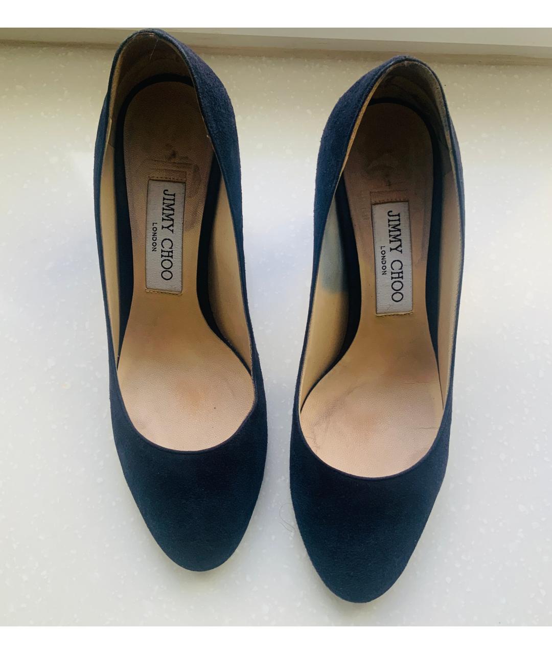 JIMMY CHOO Синие замшевые туфли, фото 3