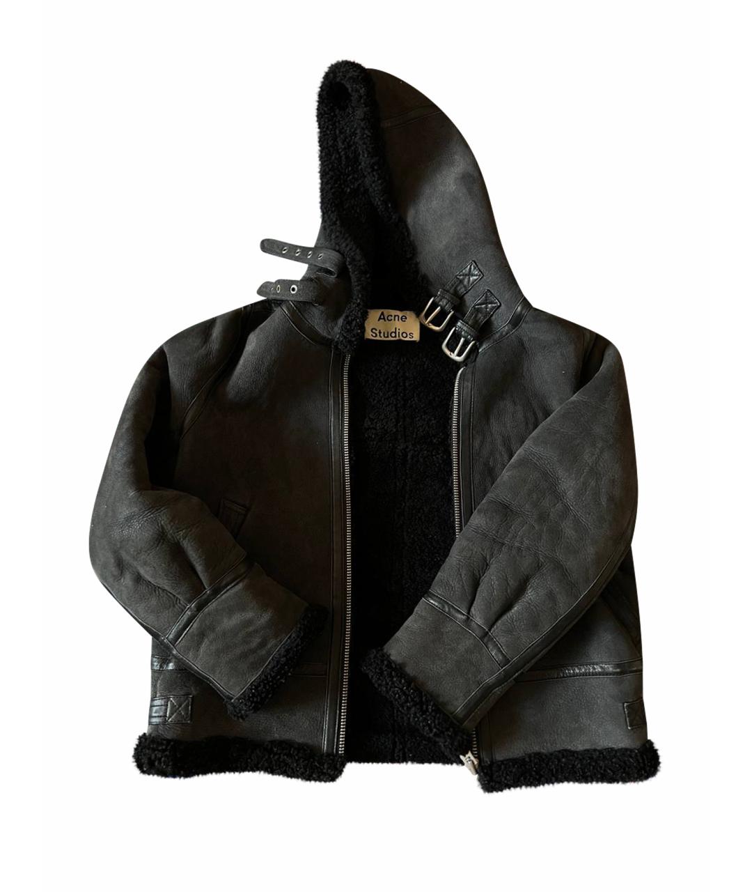 ACNE STUDIOS Черная меховая дубленка, фото 1