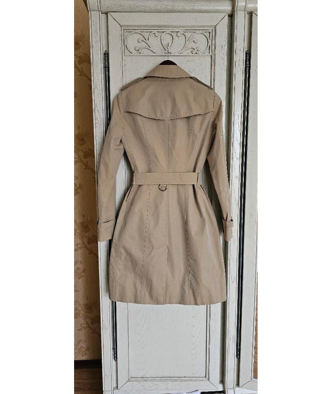 BURBERRY Бежевый хлопковый тренч/плащ, фото 2