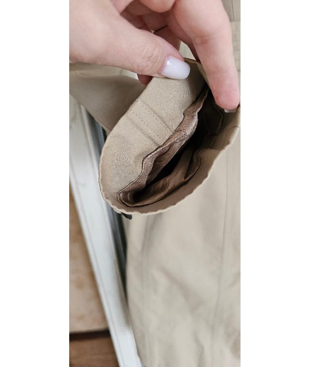 BURBERRY Бежевый хлопковый тренч/плащ, фото 6