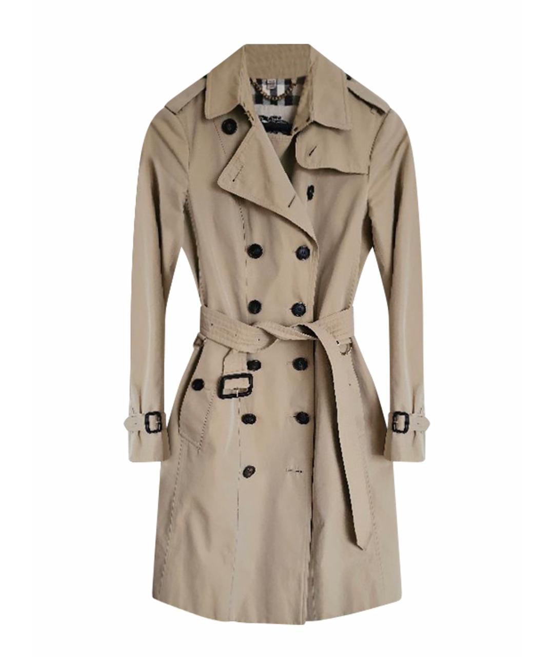 BURBERRY Бежевый хлопковый тренч/плащ, фото 1
