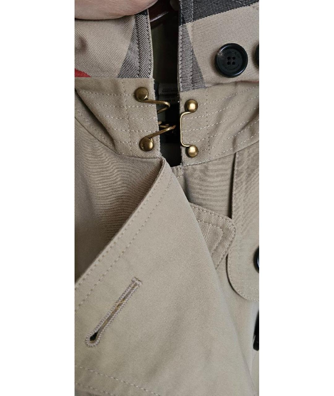 BURBERRY Бежевый хлопковый тренч/плащ, фото 7