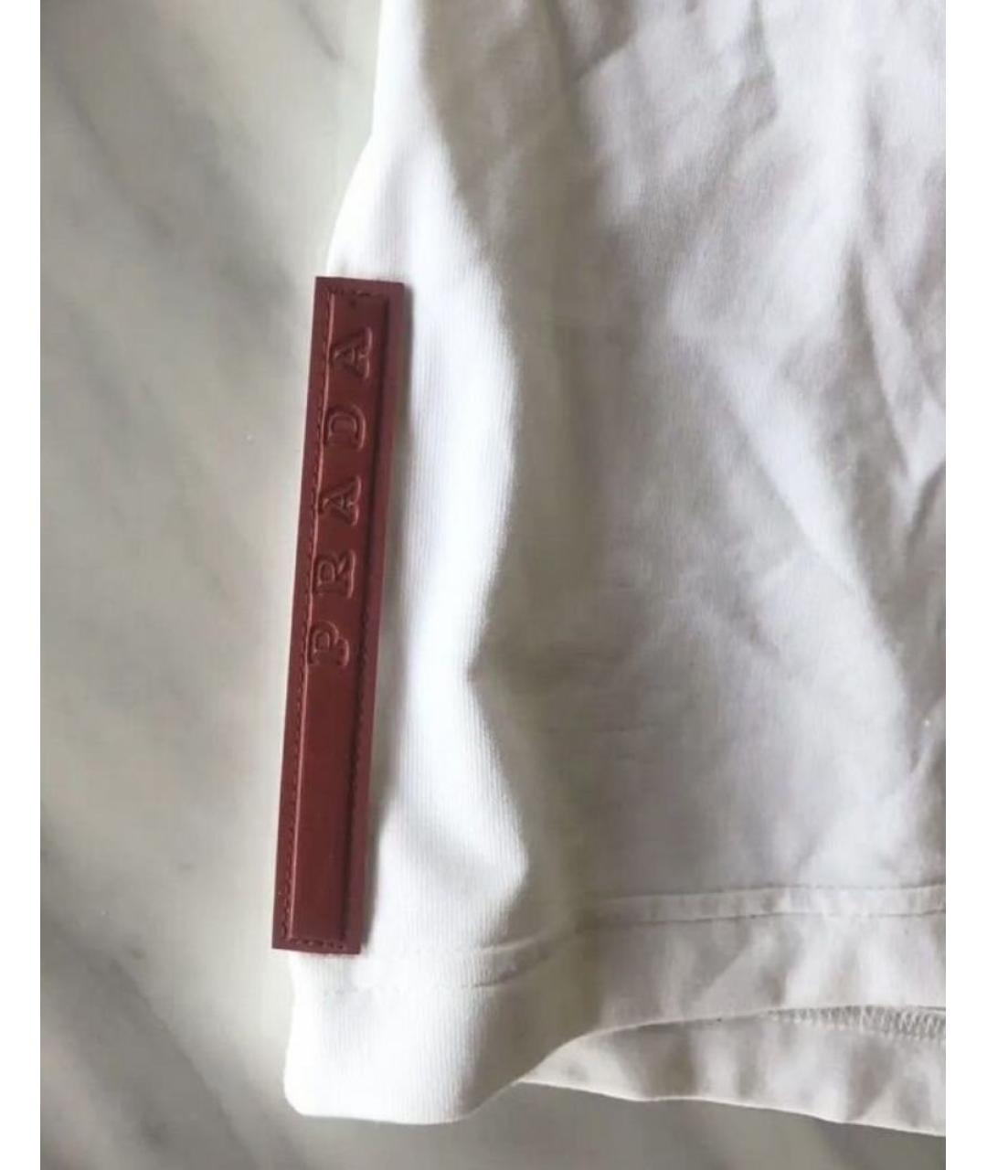 PRADA Белая синтетическая майка, фото 2