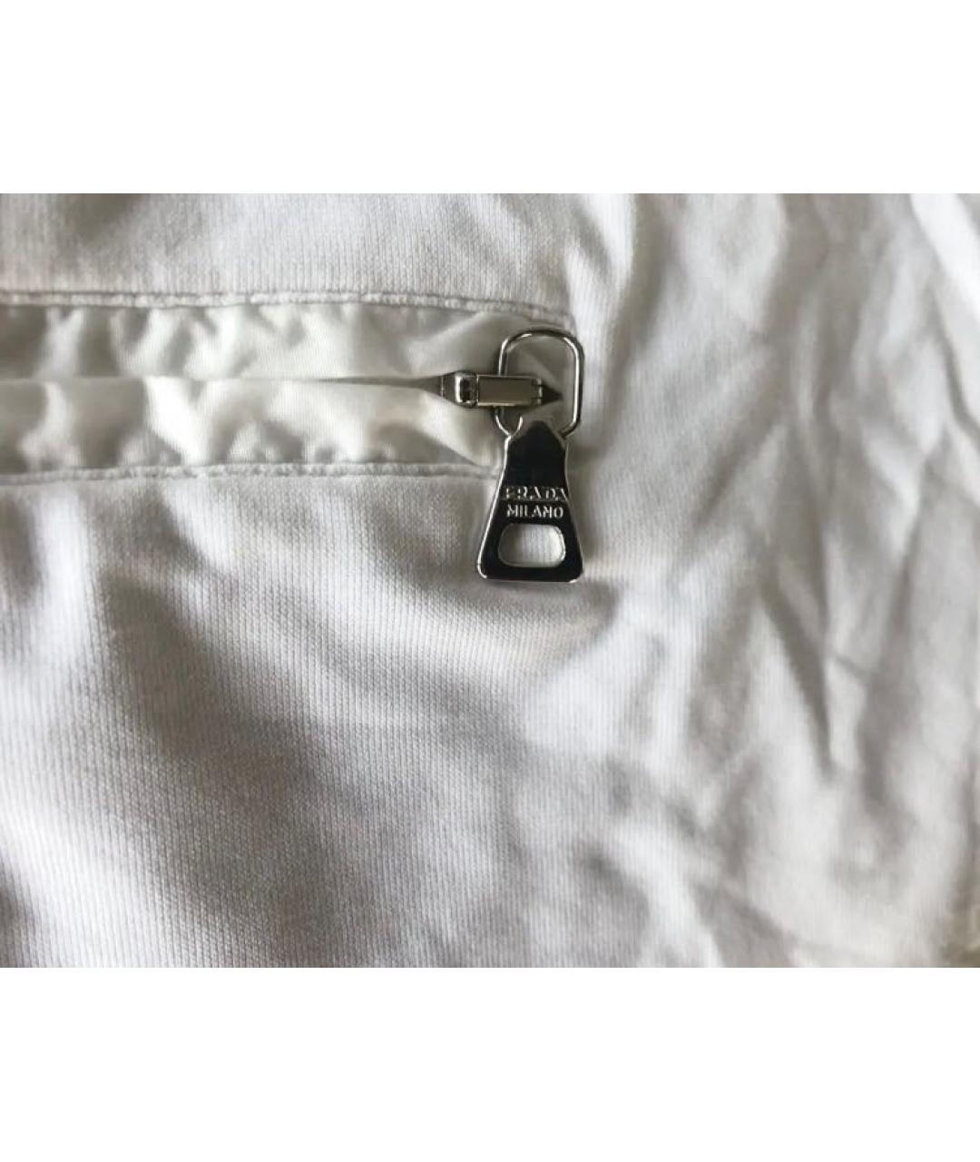 PRADA Белая синтетическая майка, фото 3