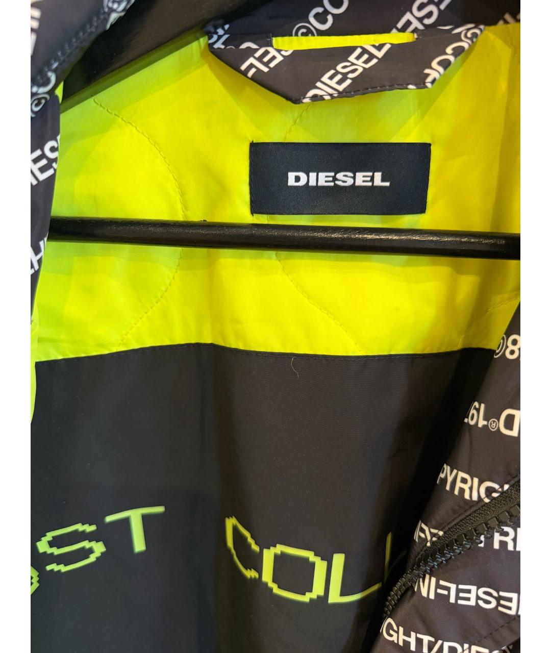 DIESEL Черный полиэстеровый тренч / плащ, фото 3