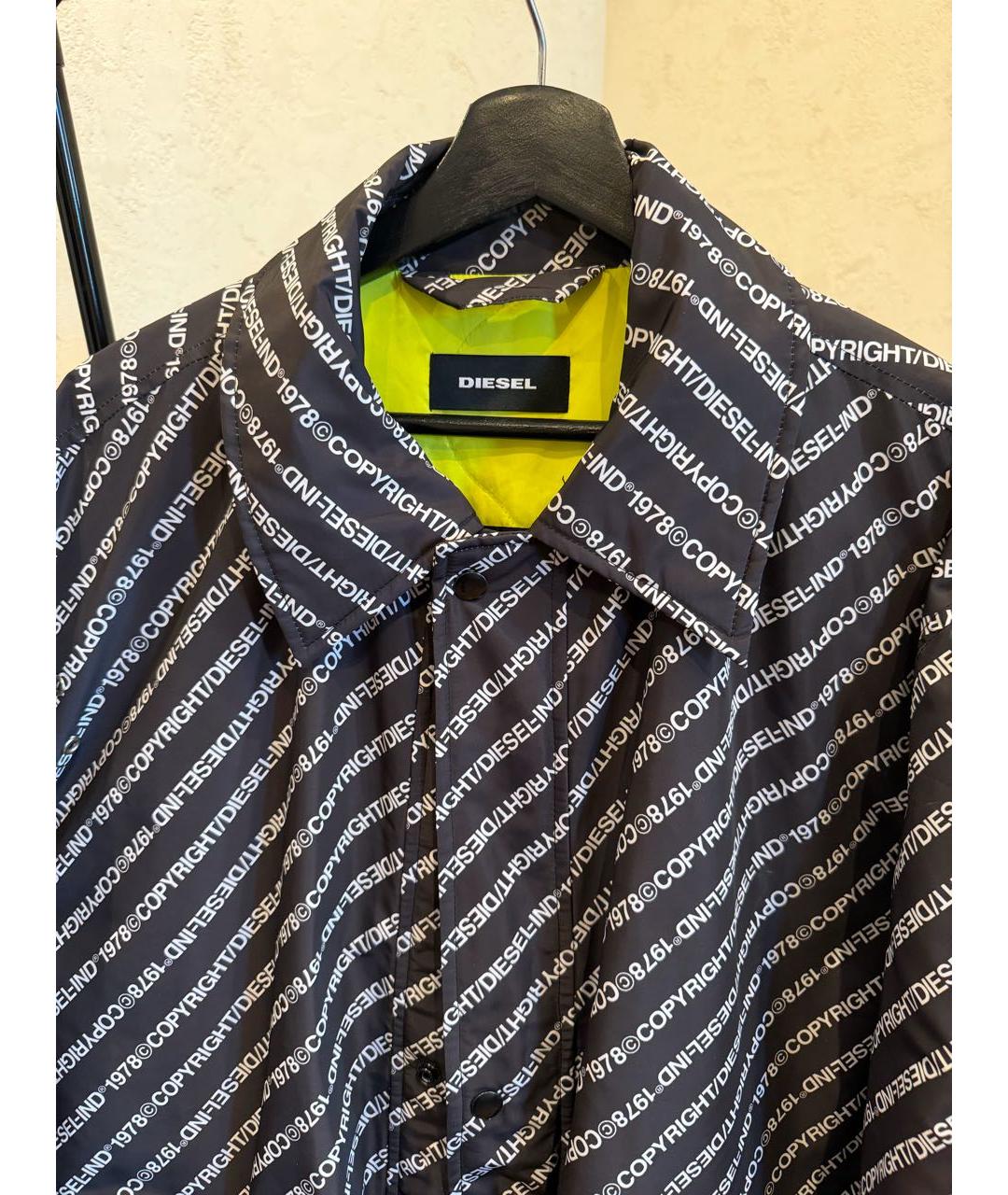 DIESEL Черный полиэстеровый тренч / плащ, фото 4