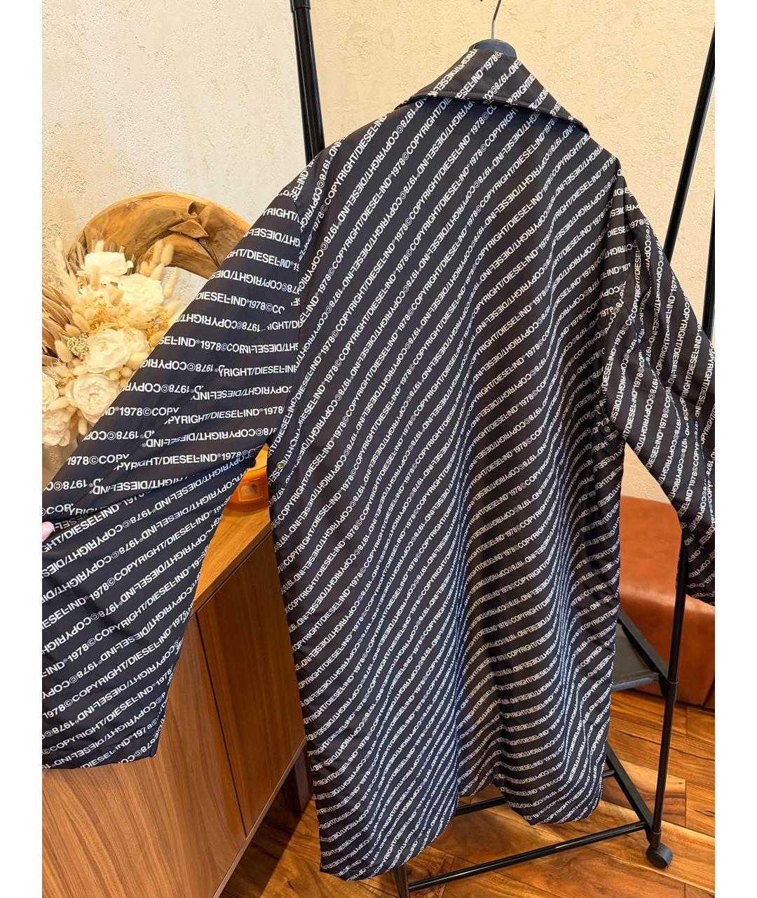 DIESEL Черный полиэстеровый тренч / плащ, фото 5