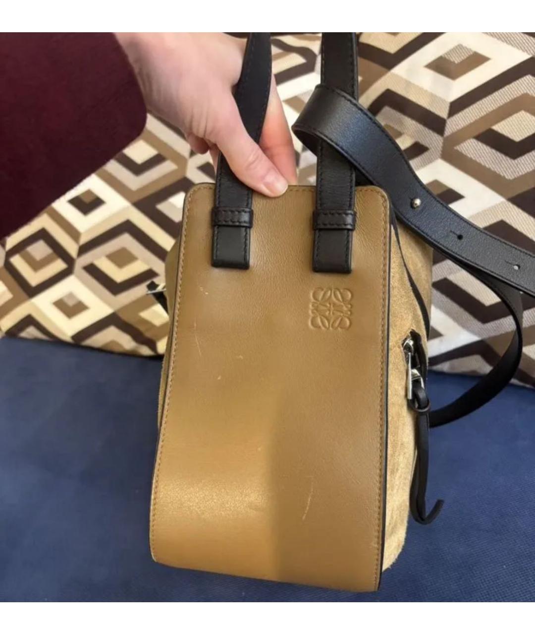 LOEWE Коричневая замшевая сумка через плечо, фото 3