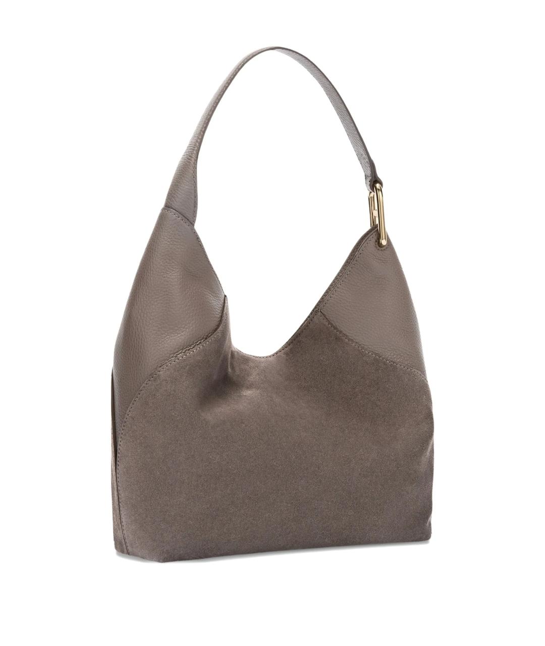 FURLA Серая замшевая сумка тоут, фото 2