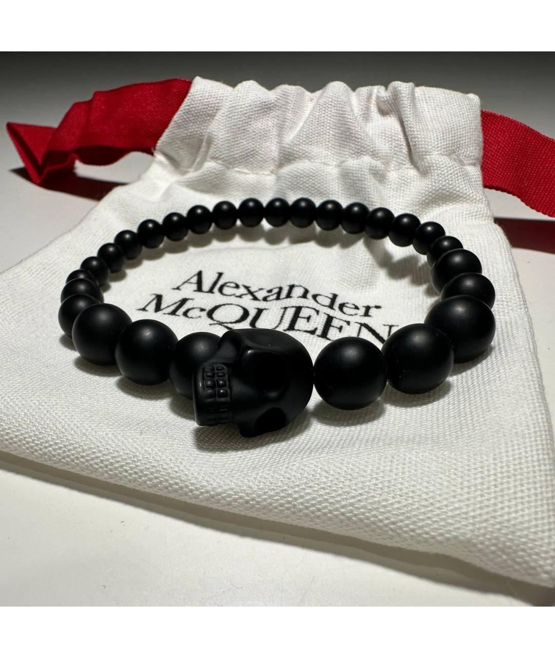 ALEXANDER MCQUEEN Черный браслет, фото 4