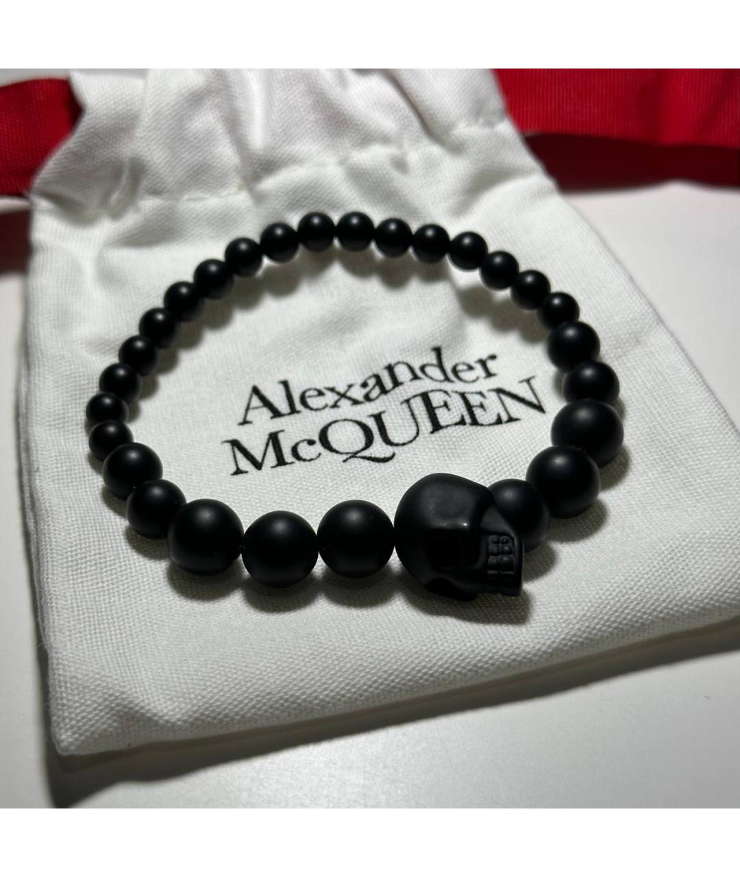 ALEXANDER MCQUEEN Черный браслет, фото 6