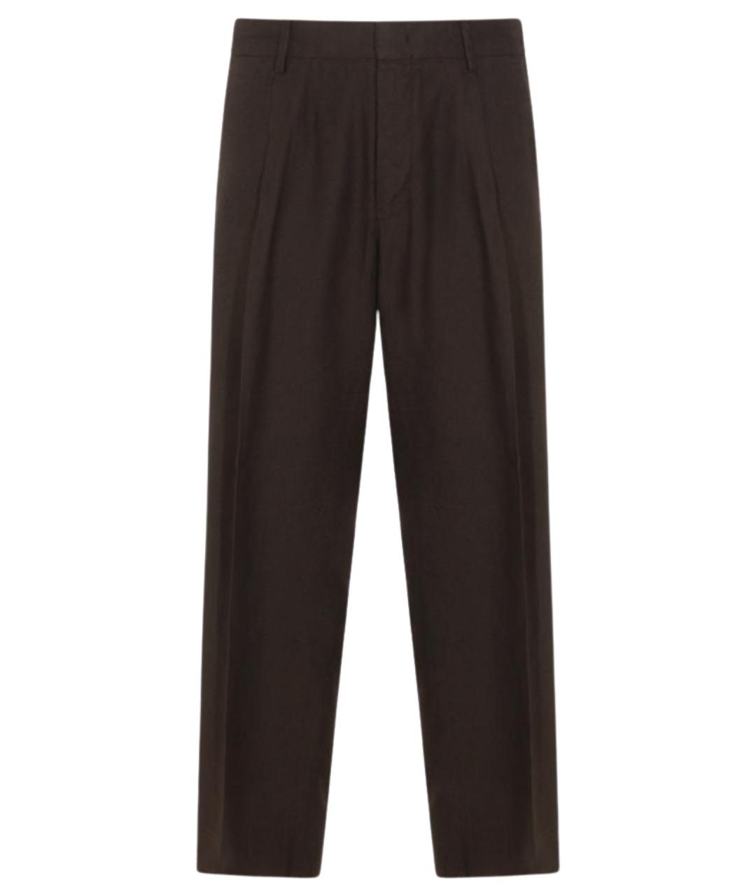 NN.07 Коричневые вискозные повседневные брюки, фото 1