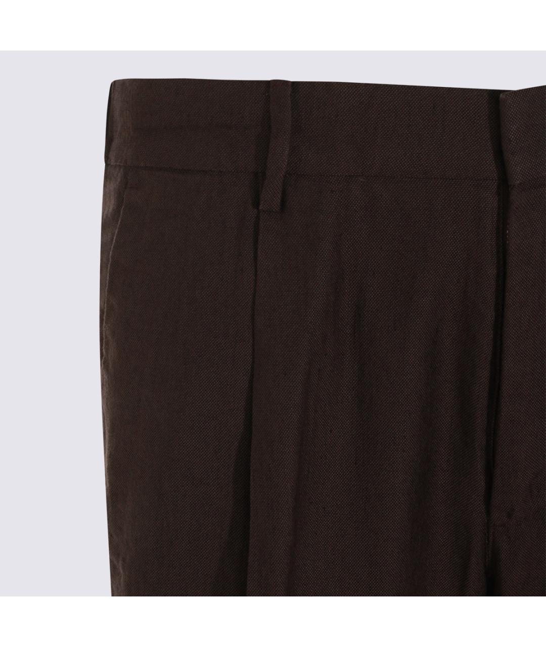 NN.07 Коричневые вискозные повседневные брюки, фото 3