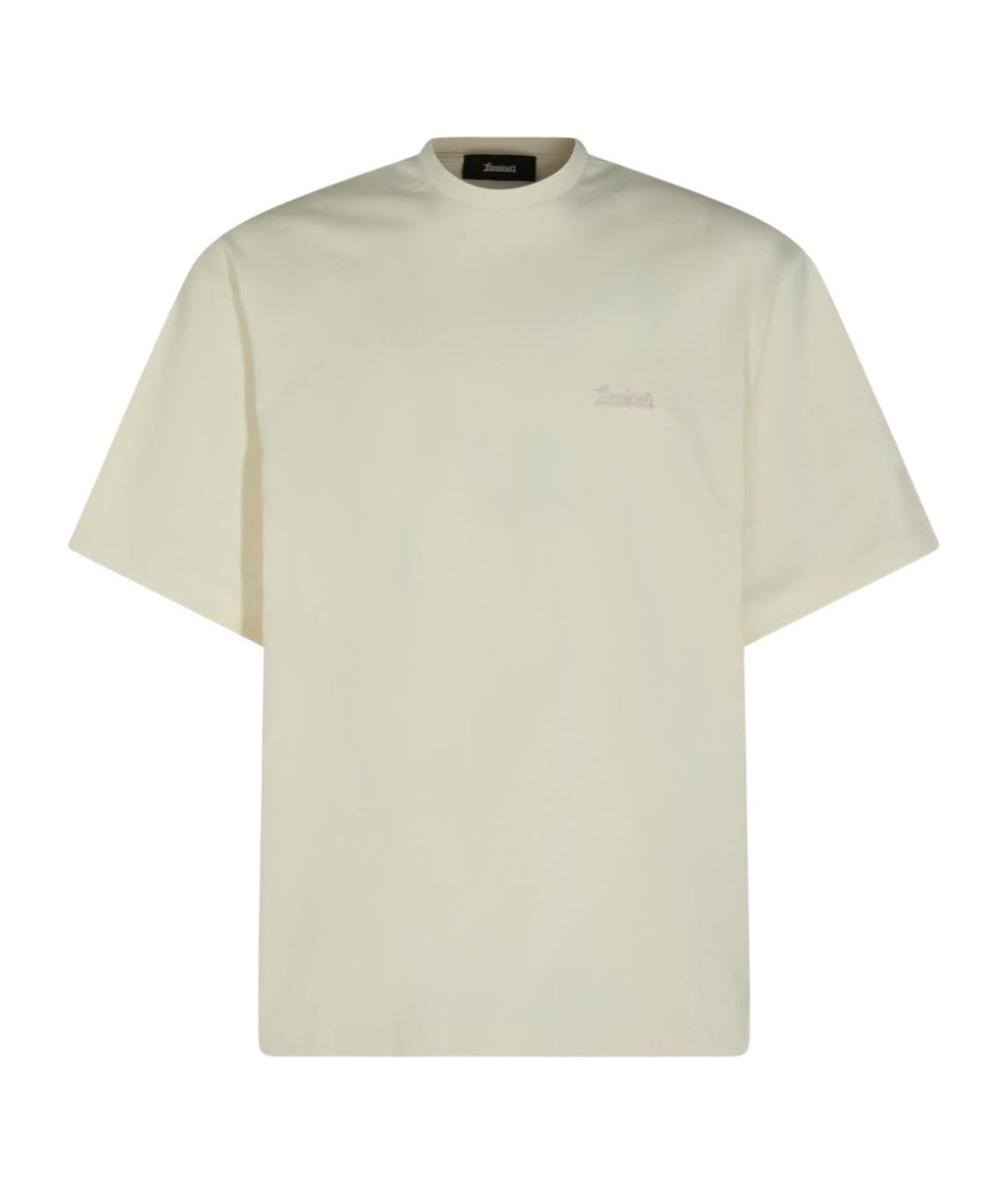 LAMINAR Бежевая хлопковая футболка, фото 1