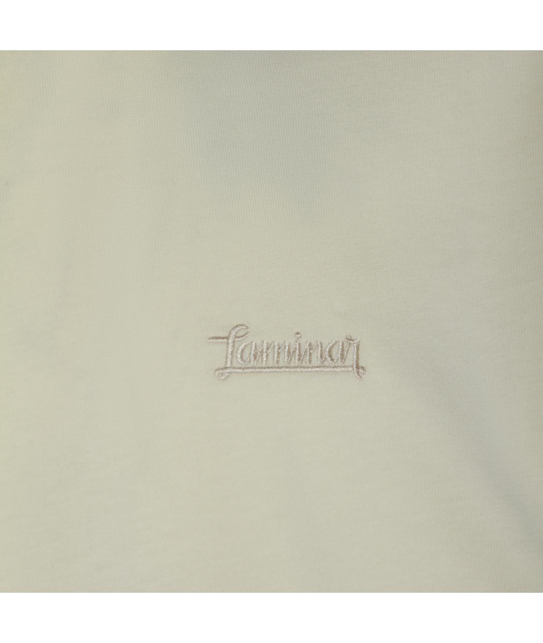 LAMINAR Бежевая хлопковая футболка, фото 3