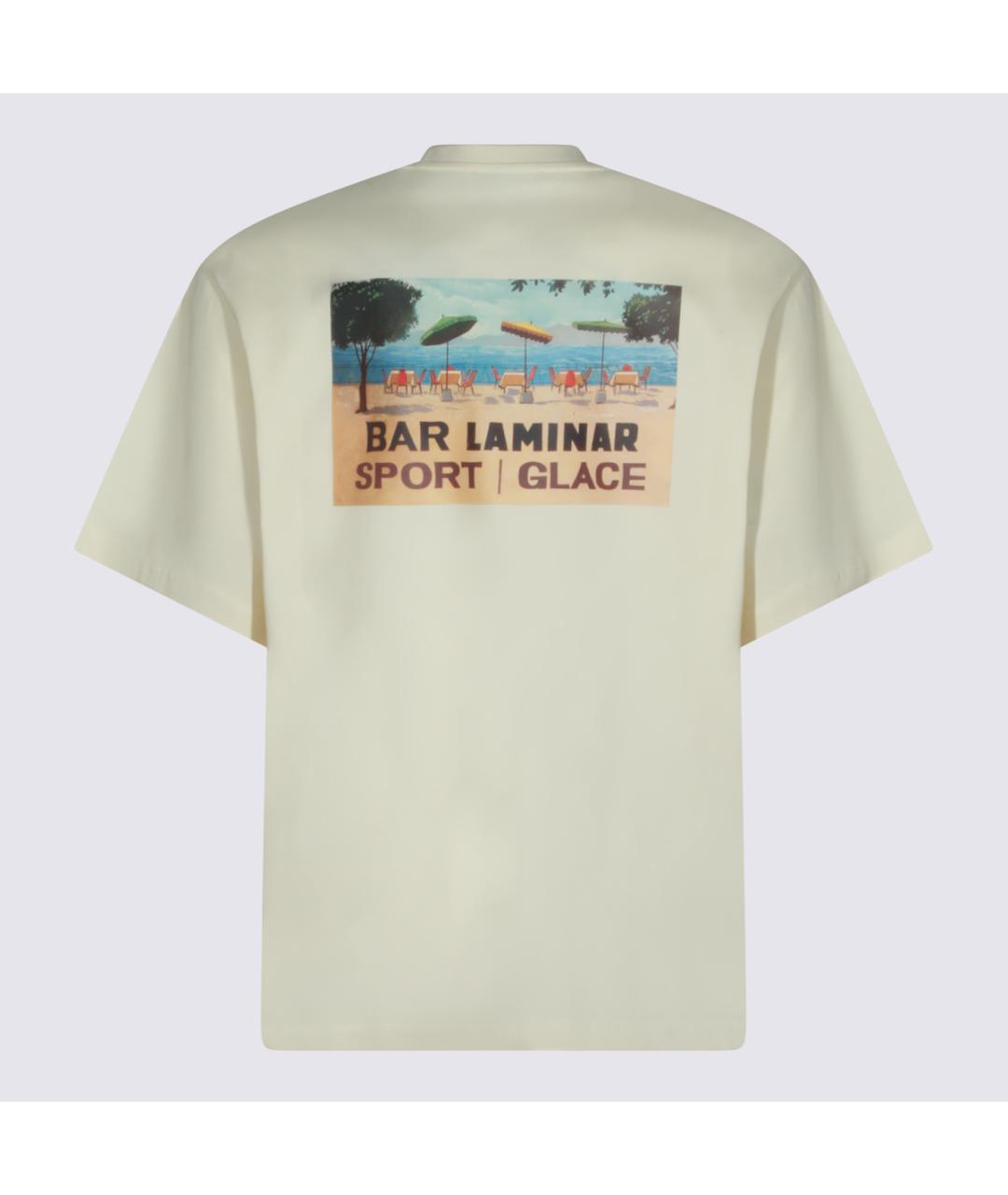 LAMINAR Бежевая хлопковая футболка, фото 2