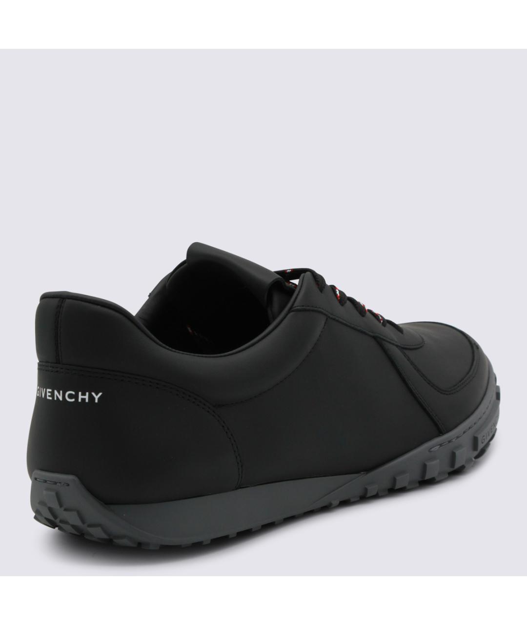 GIVENCHY Черные кожаные низкие кроссовки / кеды, фото 3