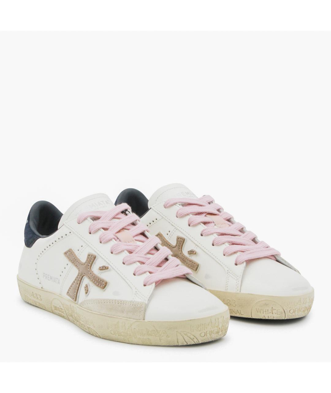 PREMIATA Белые кожаные кеды, фото 2