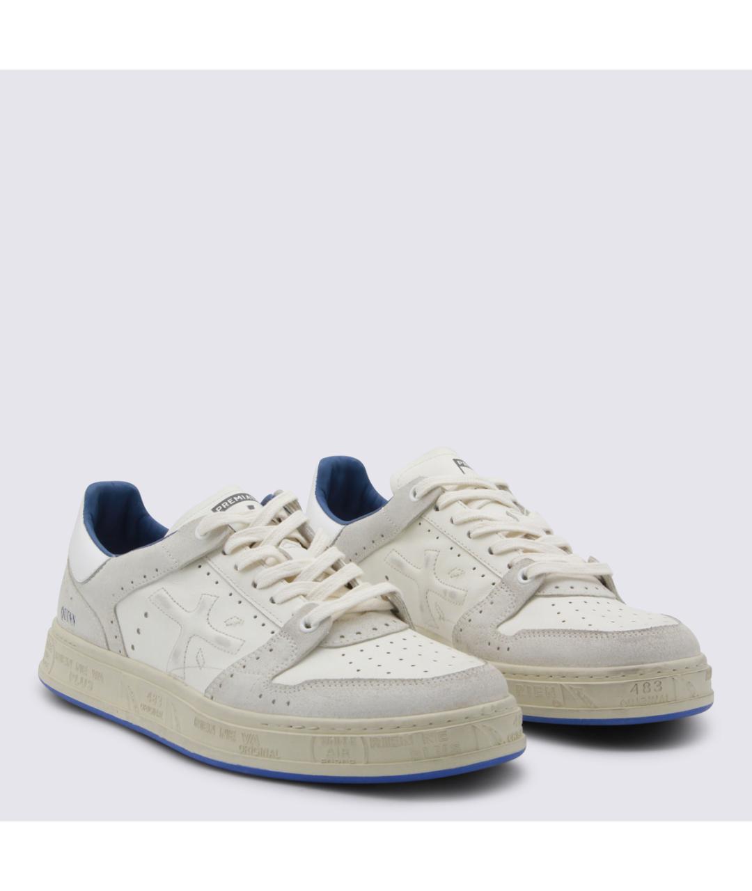 PREMIATA Белые кожаные низкие кроссовки / кеды, фото 2