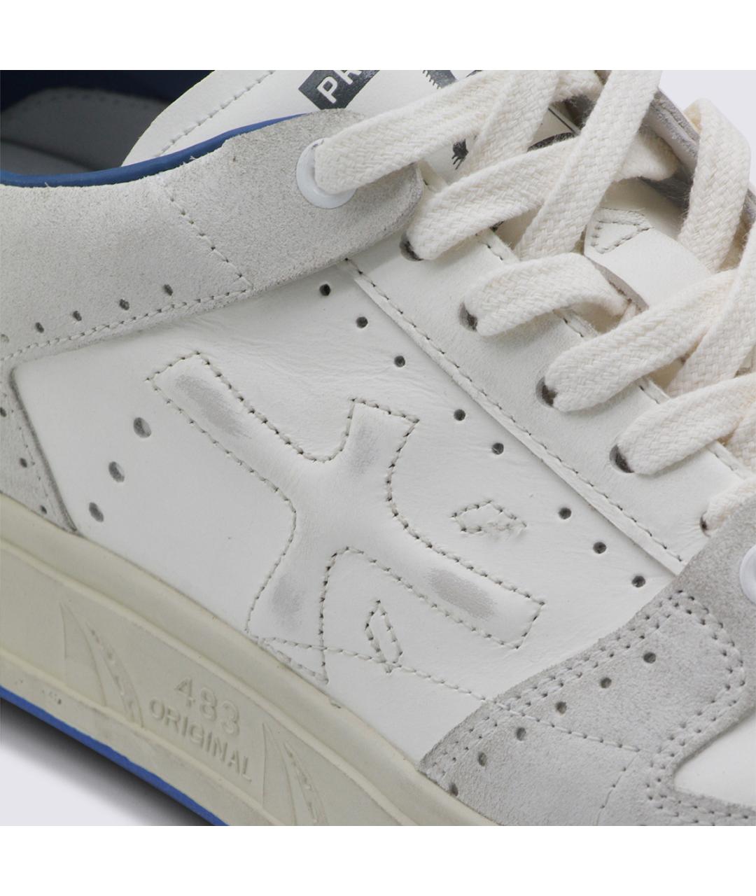 PREMIATA Белые кожаные низкие кроссовки / кеды, фото 4