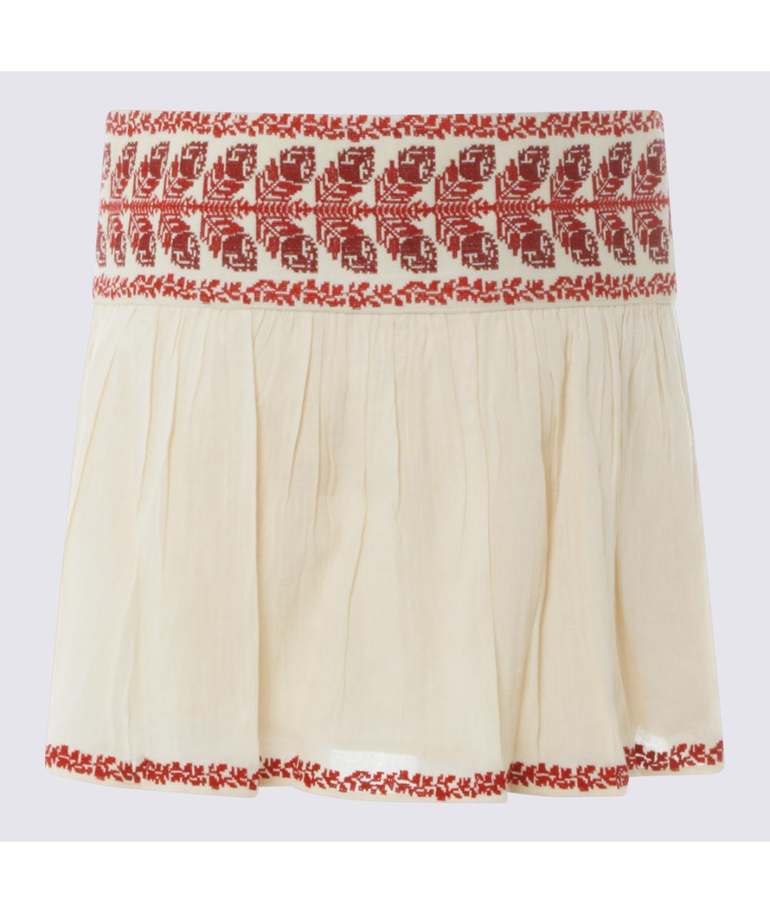 ISABEL MARANT ETOILE Бежевая вискозная юбка мини, фото 2