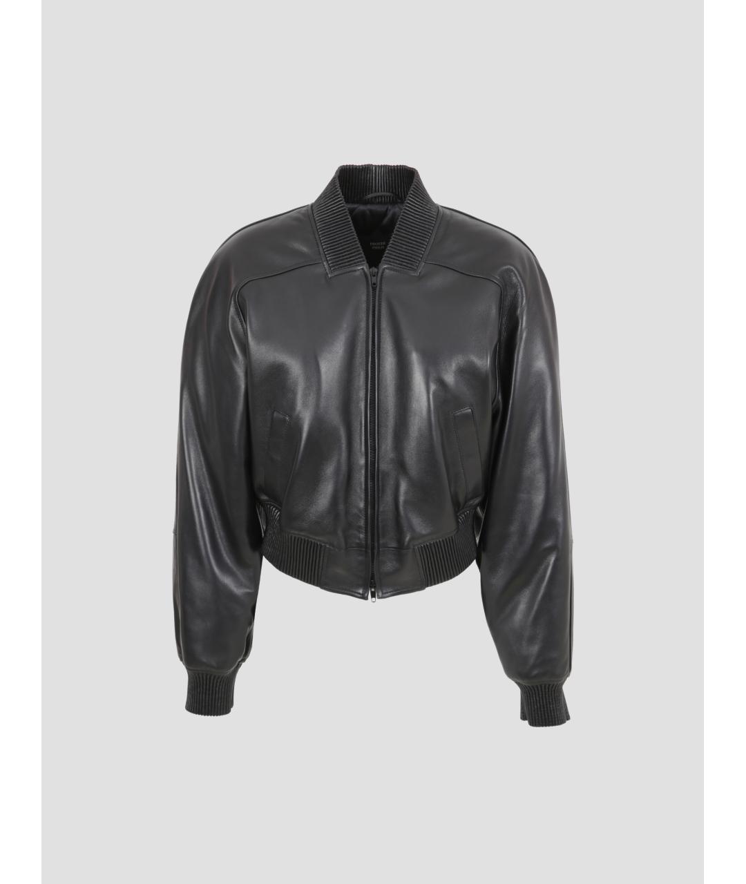 PHOEBE PHILO Черная кожаная куртка, фото 4