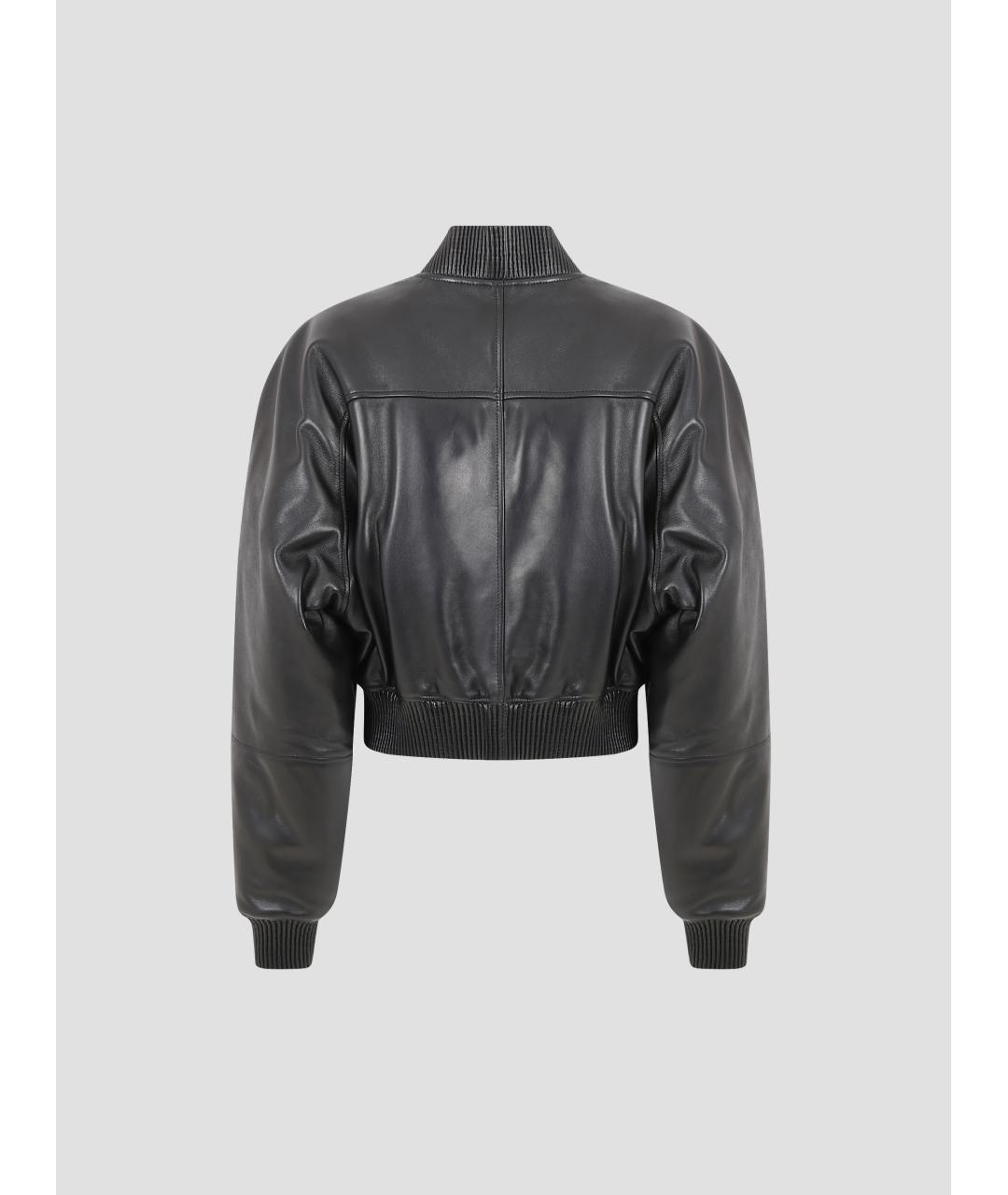 PHOEBE PHILO Черная кожаная куртка, фото 2