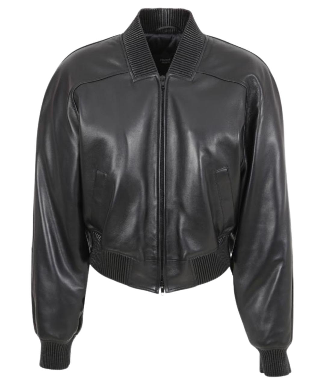 PHOEBE PHILO Черная кожаная куртка, фото 1