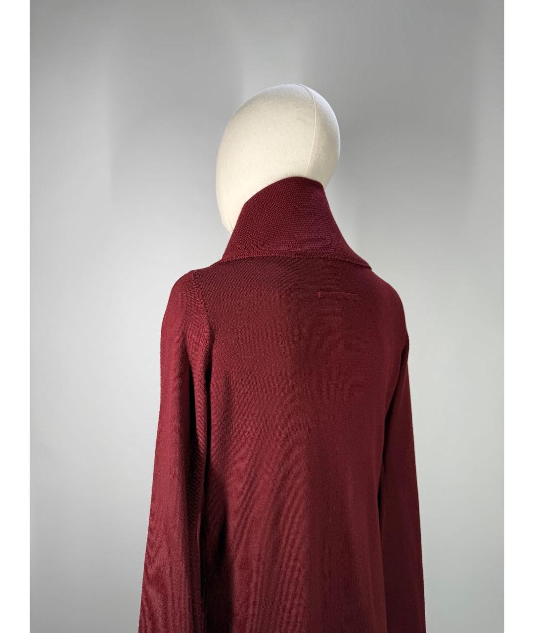 JEAN PAUL GAULTIER Бордовое шерстяное повседневное платье, фото 7