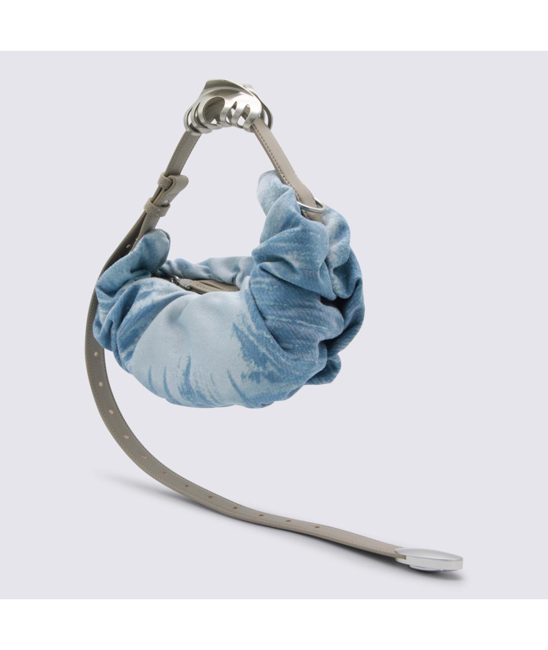 DIESEL Синяя хлопковая сумка через плечо, фото 2