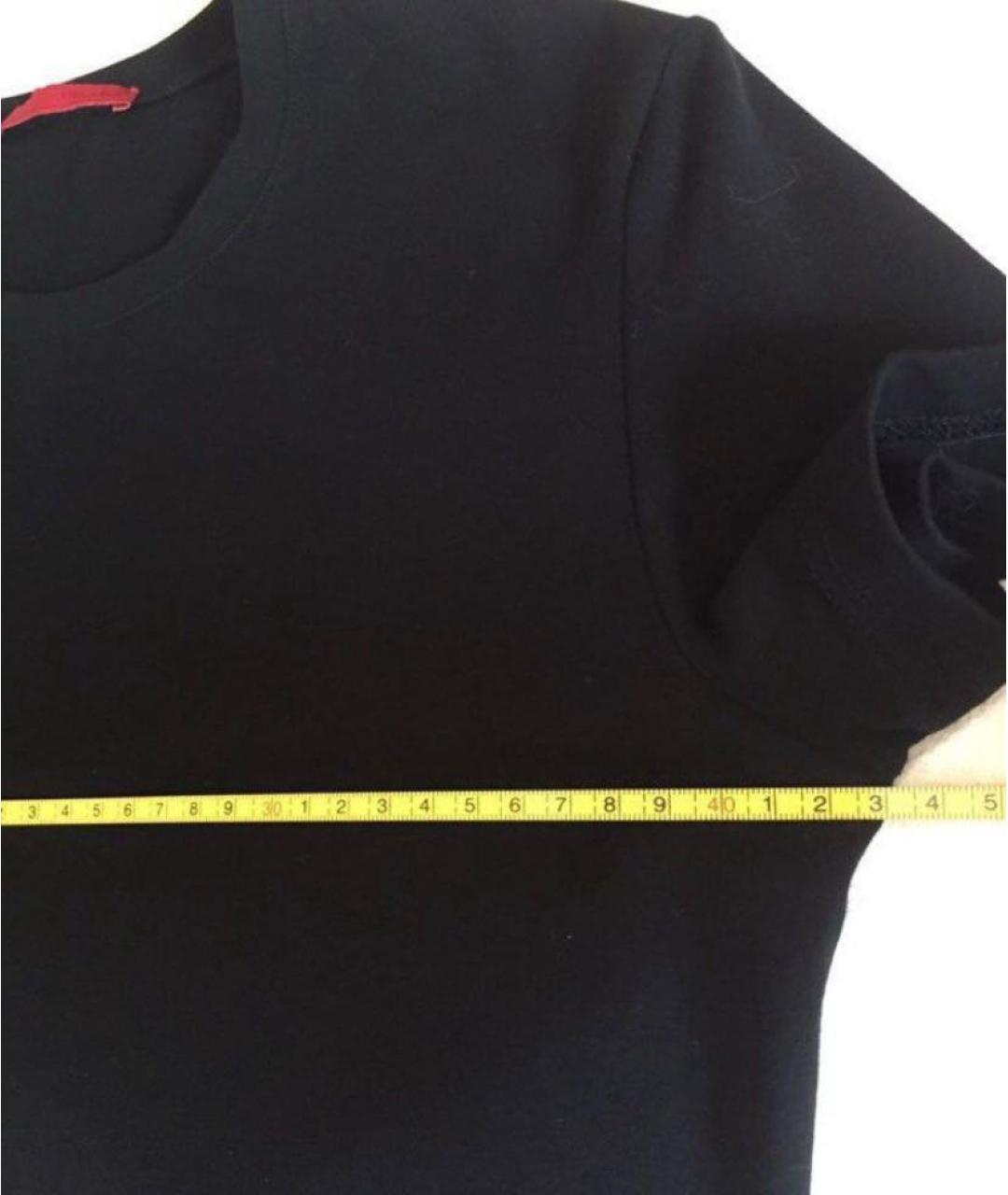 PRADA Черная хлопко-эластановая футболка, фото 6