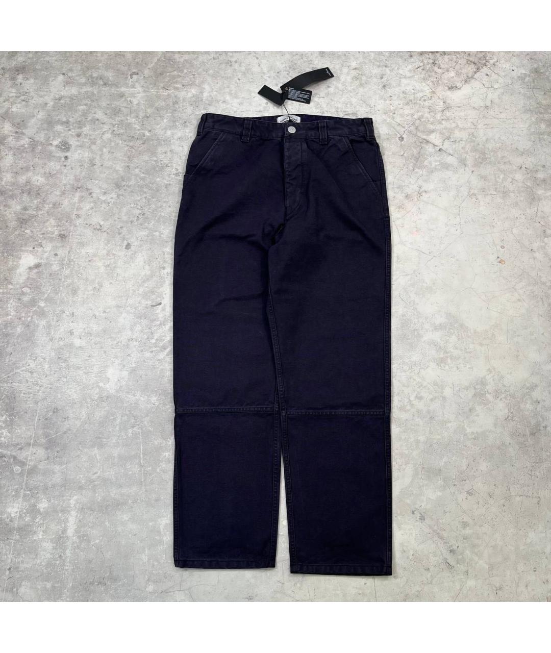 STONE ISLAND Темно-синие хлопковые прямые джинсы, фото 9