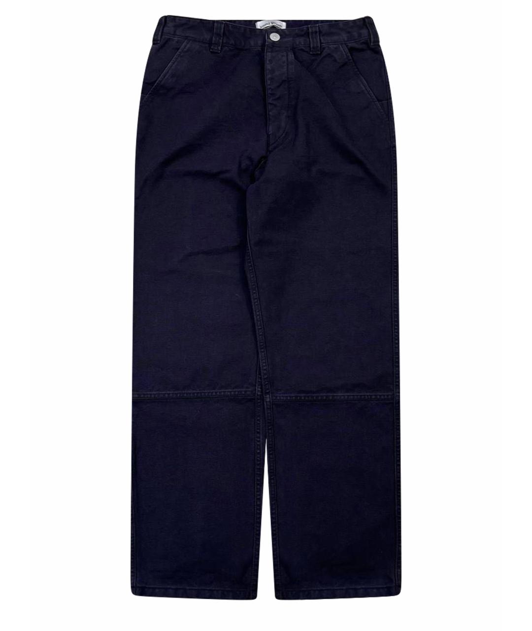 STONE ISLAND Темно-синие хлопковые прямые джинсы, фото 1