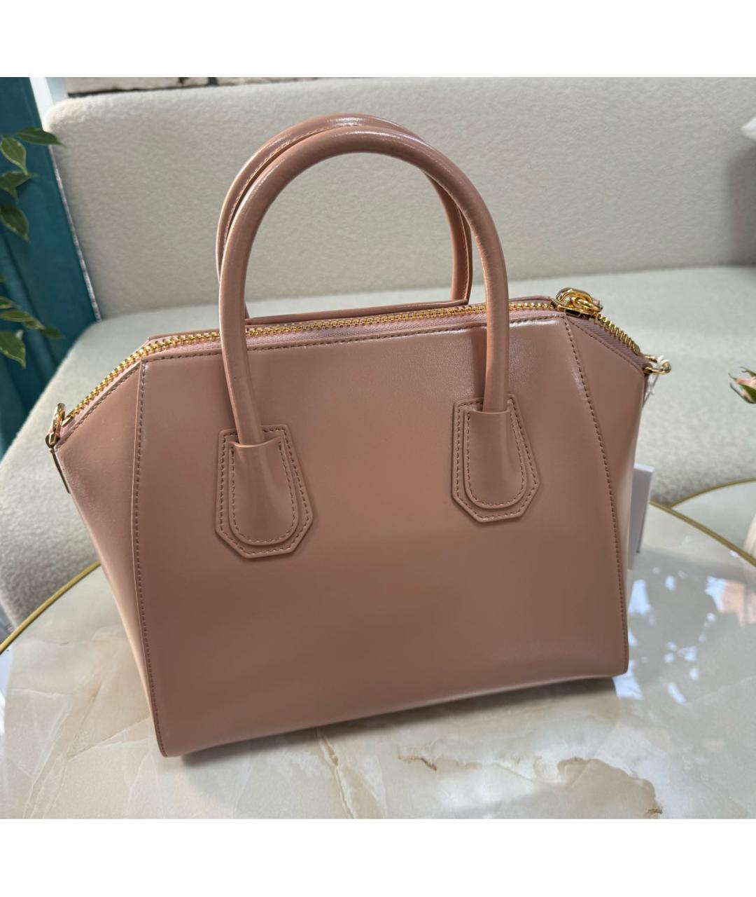 GIVENCHY Розовая кожаная сумка с короткими ручками, фото 6