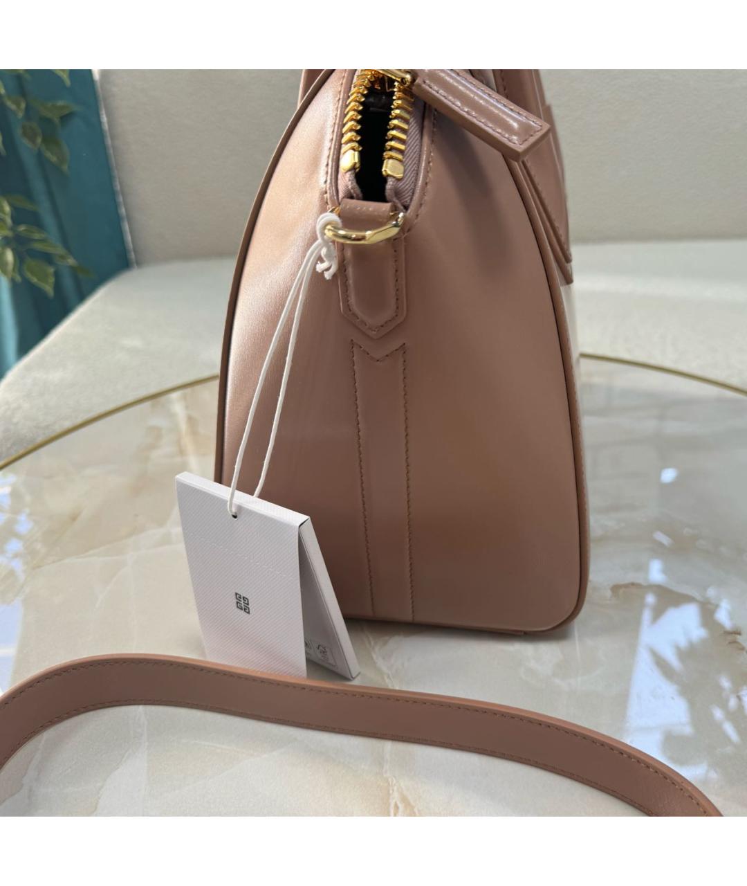 GIVENCHY Розовая кожаная сумка с короткими ручками, фото 8