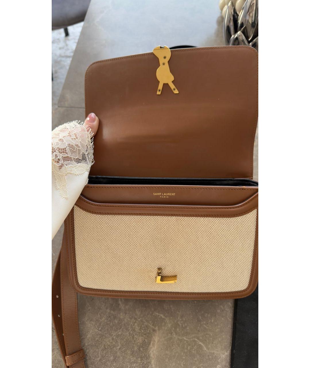 SAINT LAURENT Коричневая сумка через плечо, фото 4