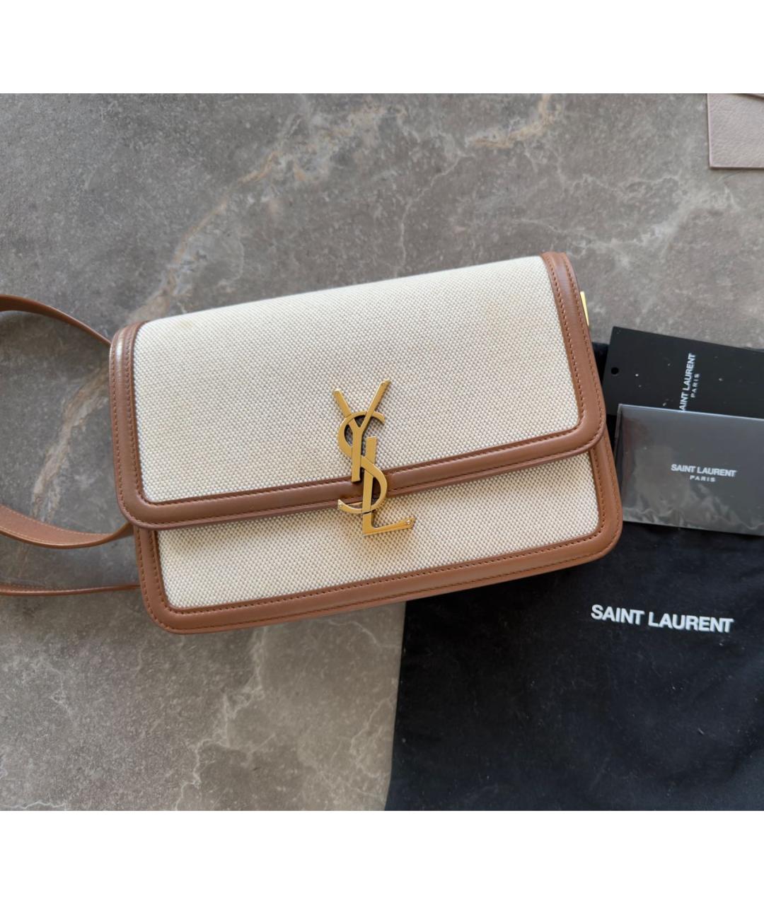 SAINT LAURENT Коричневая сумка через плечо, фото 9