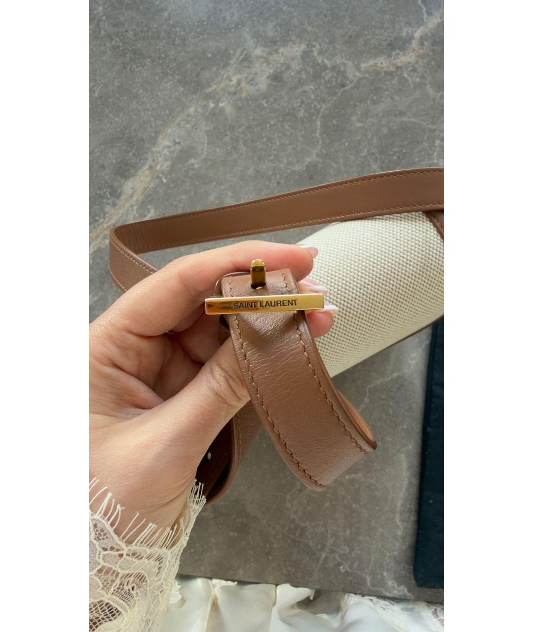 SAINT LAURENT Коричневая сумка через плечо, фото 5