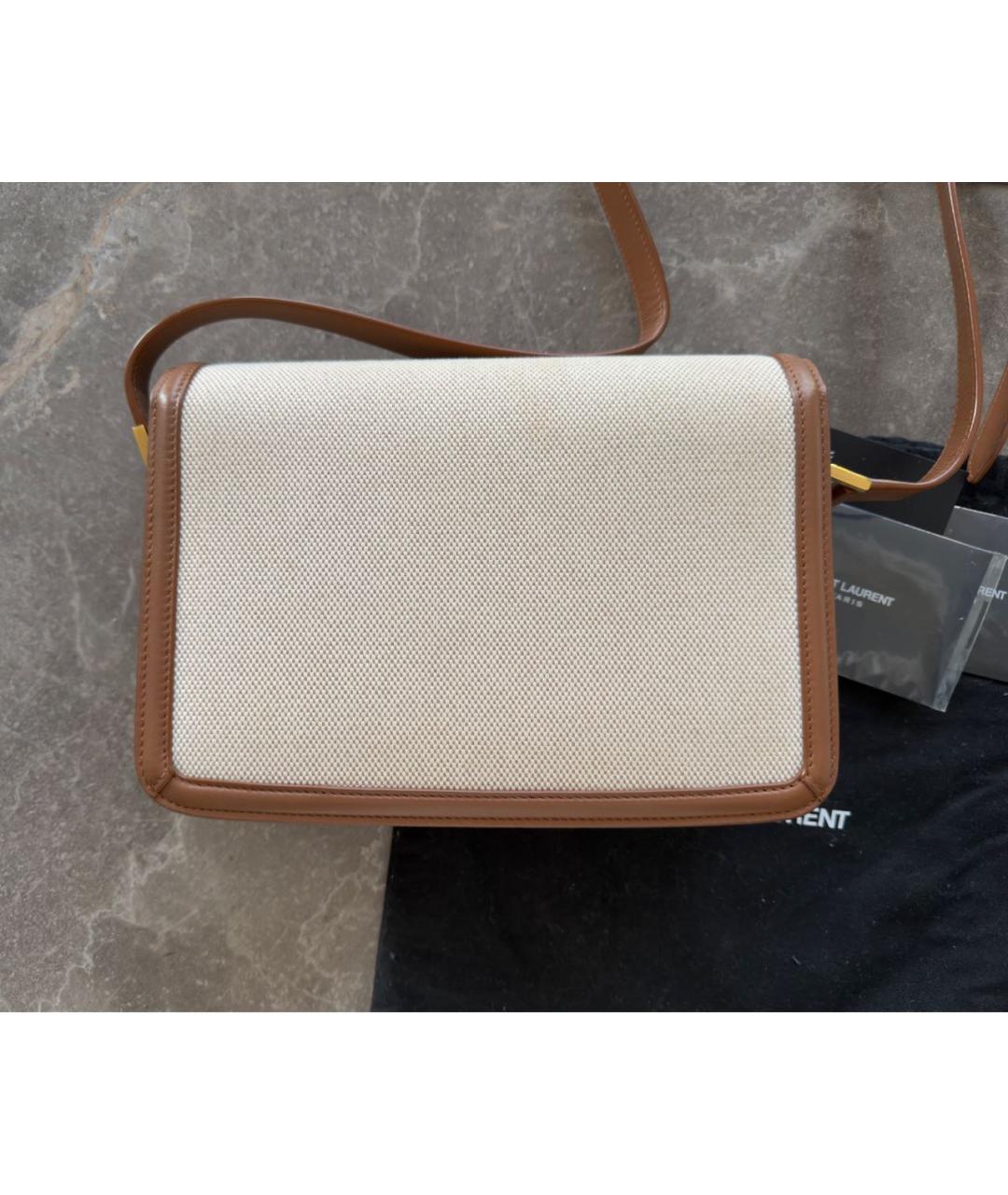 SAINT LAURENT Коричневая сумка через плечо, фото 3