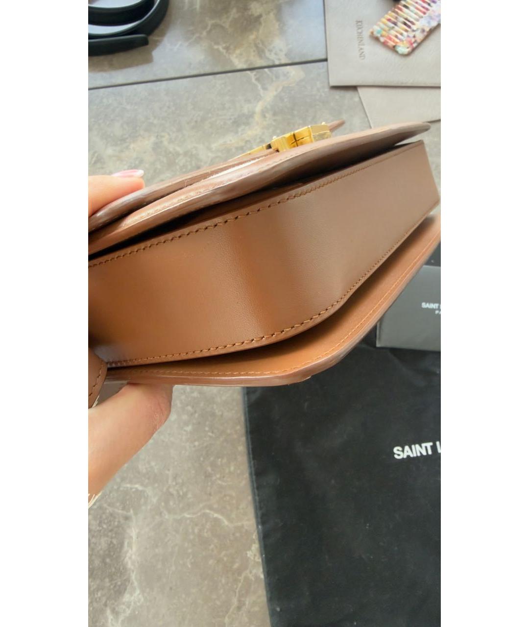 SAINT LAURENT Коричневая сумка через плечо, фото 7
