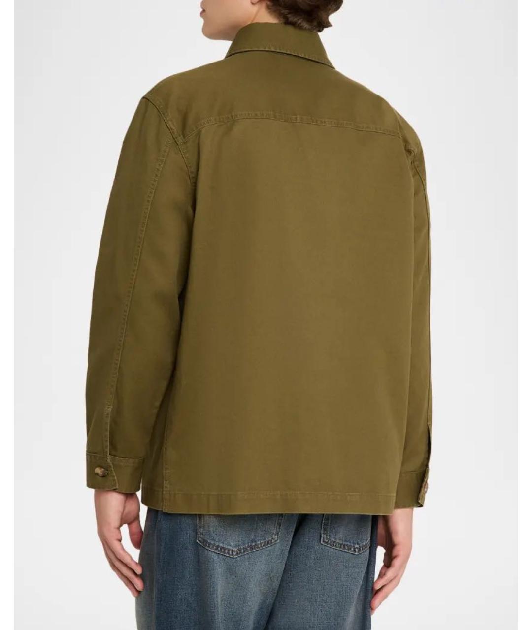 SAINT LAURENT Хаки хлопковая кэжуал рубашка, фото 3