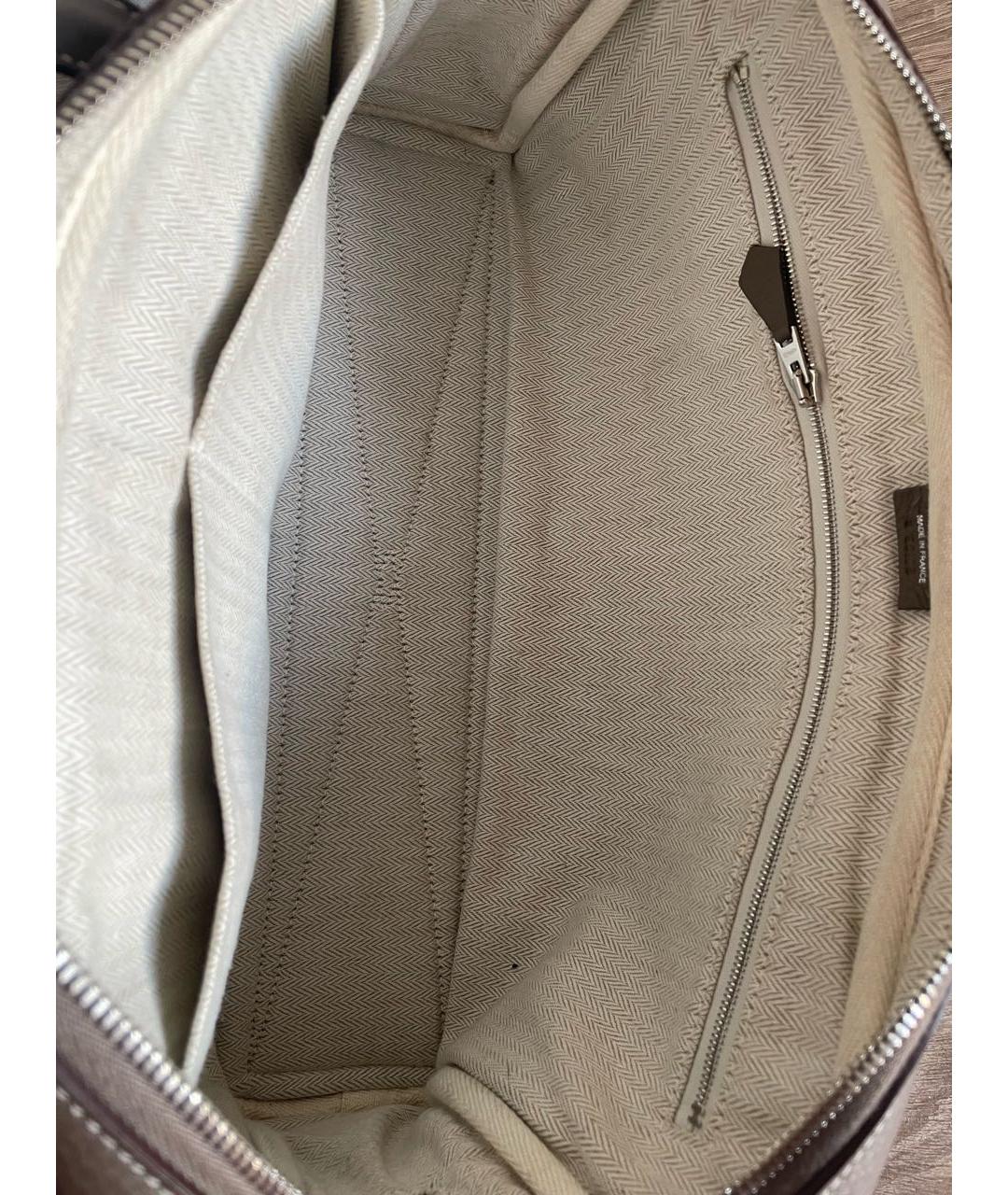 HERMES Бежевая кожаная сумка через плечо, фото 5